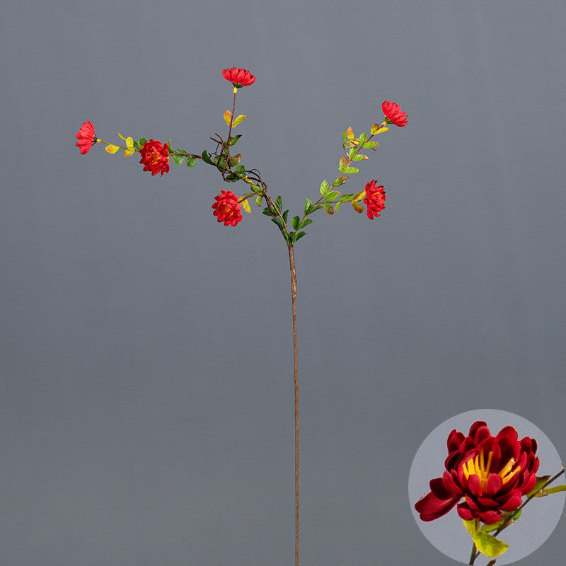 3 Pcs Autumn Silk Daisy Spray Stems Curly Branches Artificial Flowers for Arrangement