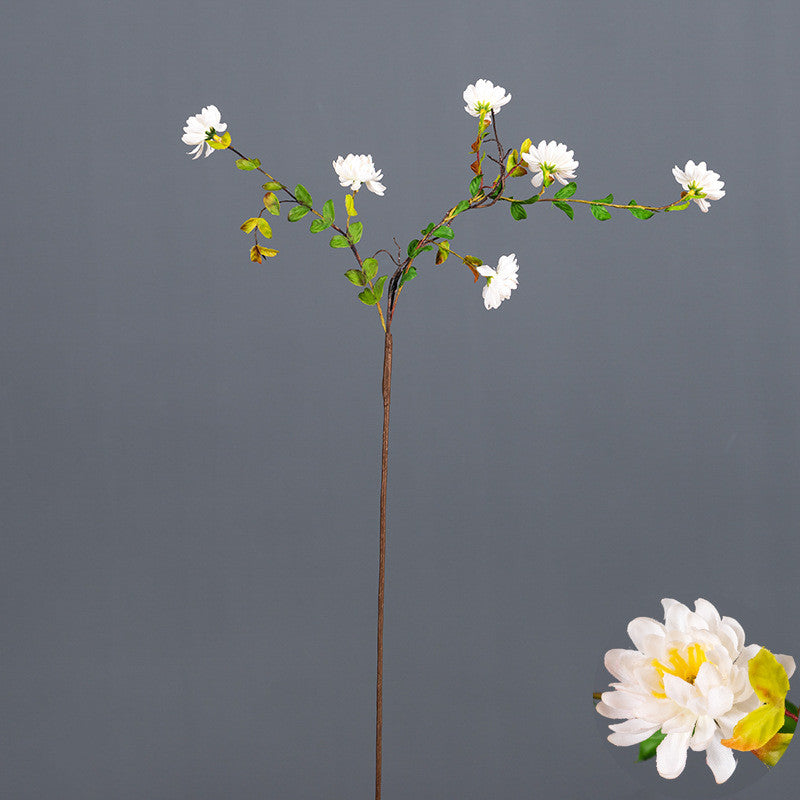 3 Pcs Autumn Silk Daisy Spray Stems Curly Branches Artificial Flowers for Arrangement