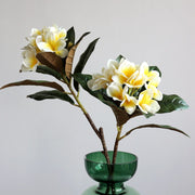 10 Pcs Artificial Frangipani Stems 12 Inch Tropical Luau Beach Party Silk Flowers