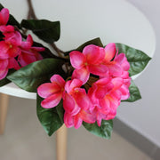 10 Pcs Artificial Frangipani Stems 12 Inch Tropical Luau Beach Party Silk Flowers