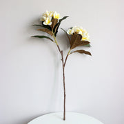 10 Pcs Artificial Frangipani Stems 12 Inch Tropical Luau Beach Party Silk Flowers