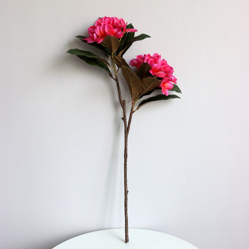 10 Pcs Artificial Frangipani Stems 12 Inch Tropical Luau Beach Party Silk Flowers