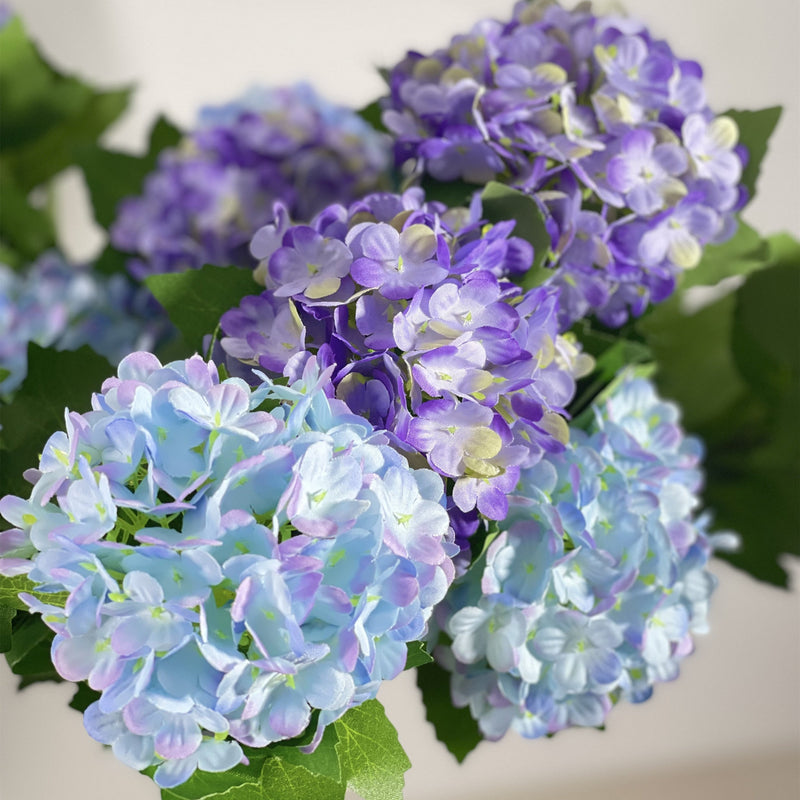 2 Pcs 29 Inch Artificial Hydrangea Stems Spray Snowball Floral Arrangement for Home Office Table Decor