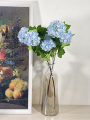 2 Pcs 29 Inch Artificial Hydrangea Stems Spray Snowball Floral Arrangement for Home Office Table Decor