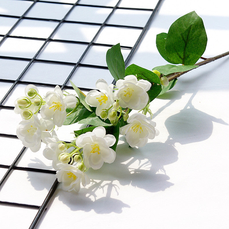 Artificial Night Blooming Jasmine Flowers, 12 Inch Long Stems, Bulk Wholesale, Silk, 10 Pcs