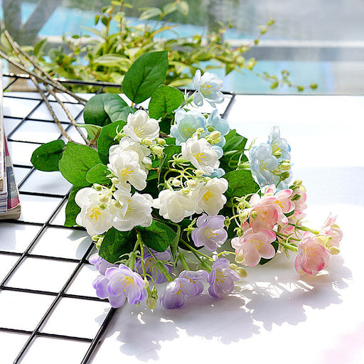 Artificial Night Blooming Jasmine Flowers, 12 Inch Long Stems, Bulk Wholesale, Silk, 10 Pcs