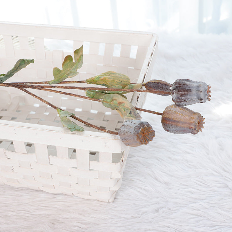 22 Inch Artificial Poppy Fruit Stems Spray, 10 Pcs Lifelike Silk Fruit Branches