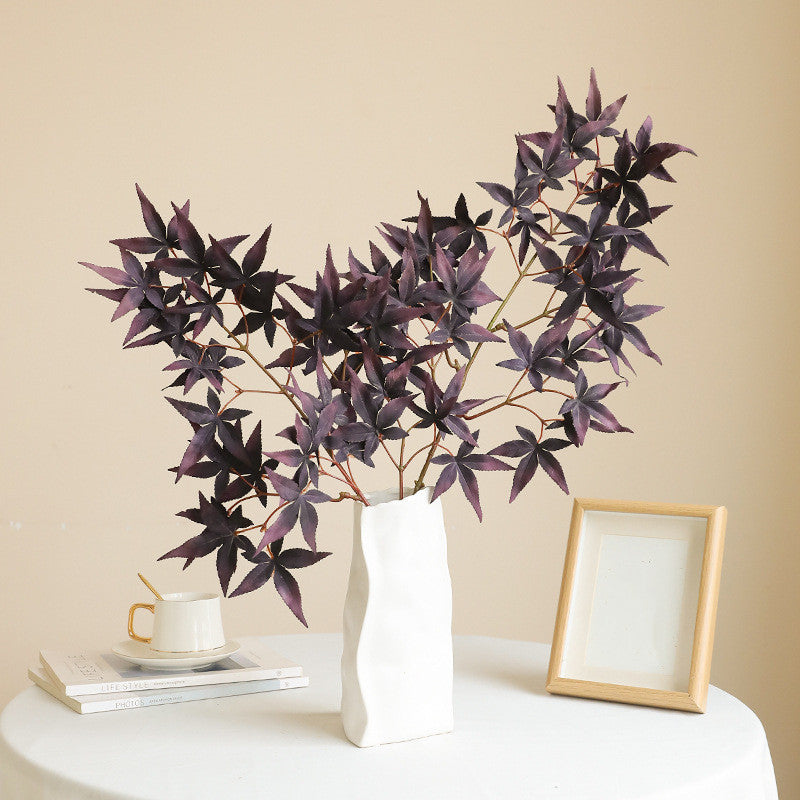 28 Inch Artificial Fall Maple Leaf Stems Branches 10 Pcs Autumn Decor