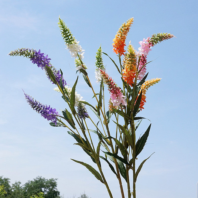29.5 Inch Artificial Lupin Stems 6 Pcs Faux Plastic Flower Spray Branches for Arrangements