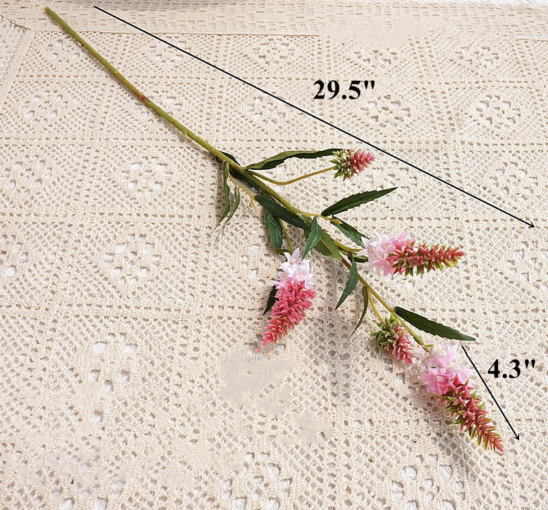 29.5 Inch Artificial Lupin Stems 6 Pcs Faux Plastic Flower Spray Branches for Arrangements