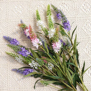 29.5 Inch Artificial Lupin Stems 6 Pcs Faux Plastic Flower Spray Branches for Arrangements