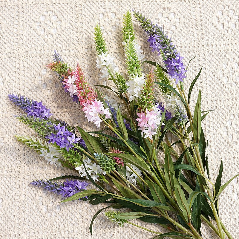 29.5 Inch Artificial Lupin Stems 6 Pcs Faux Plastic Flower Spray Branches for Arrangements