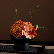 9.8 Inch Artificial Flower Bouquet with Ceramic Vase, 1 Pc, Classic Luxury Design for Restaurant and Bar Decor