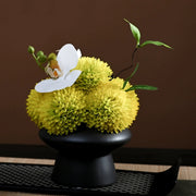 9.8 Inch Artificial Flower Bouquet with Ceramic Vase, 1 Pc, Classic Luxury Design for Restaurant and Bar Decor