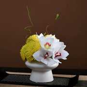 9.8 Inch Artificial Flower Bouquet with Ceramic Vase, 1 Pc, Classic Luxury Design for Restaurant and Bar Decor