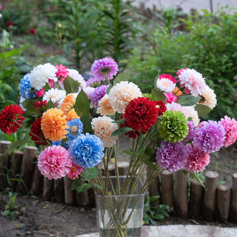 29 Inch Artificial Marigold Spray Stems Branches 10 Pcs Fall Flowers Bulk