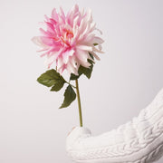 23.6 Inch Artificial Silk Dahlia Stem - Real Touch Lifelike Flower for Wedding and Home Decor