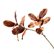 43 Inch Real Touch Magnolia Branch, Lifelike Silk Artificial Flower Stem for Wedding and Home Decor