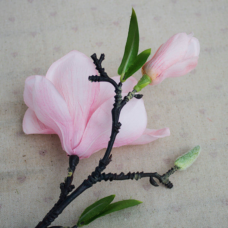 14.5 Inch Magnolia Stem Artificial Flowers Bulk Quantity Faux Silk Spring Blooms