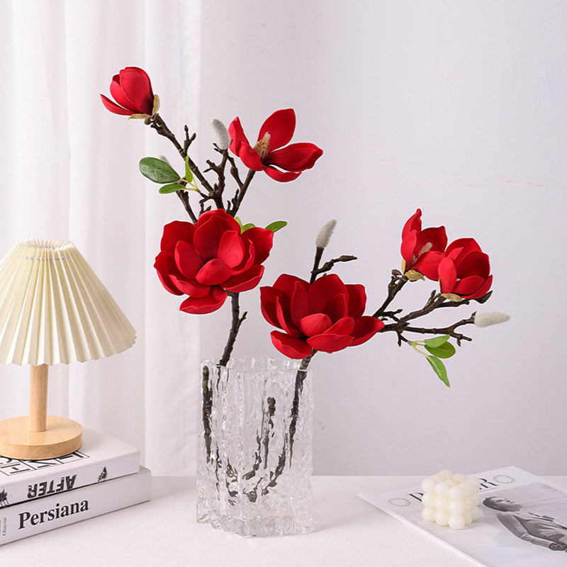27.5 Inch Artificial Magnolia Spray Stem, Real Touch, Bulk Quantity