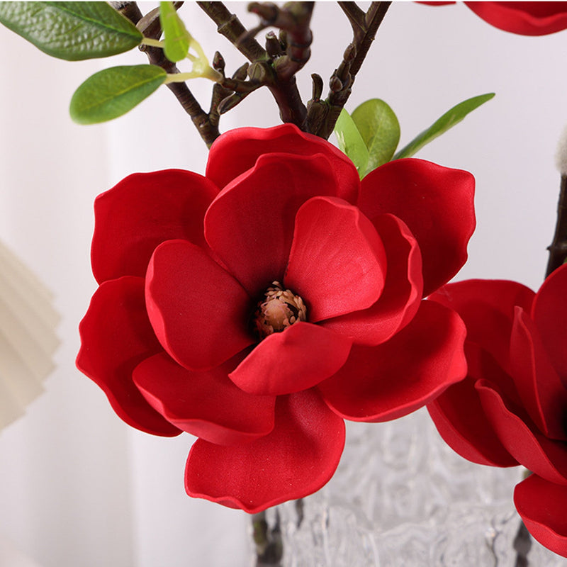 27.5 Inch Artificial Magnolia Spray Stem, Real Touch, Bulk Quantity