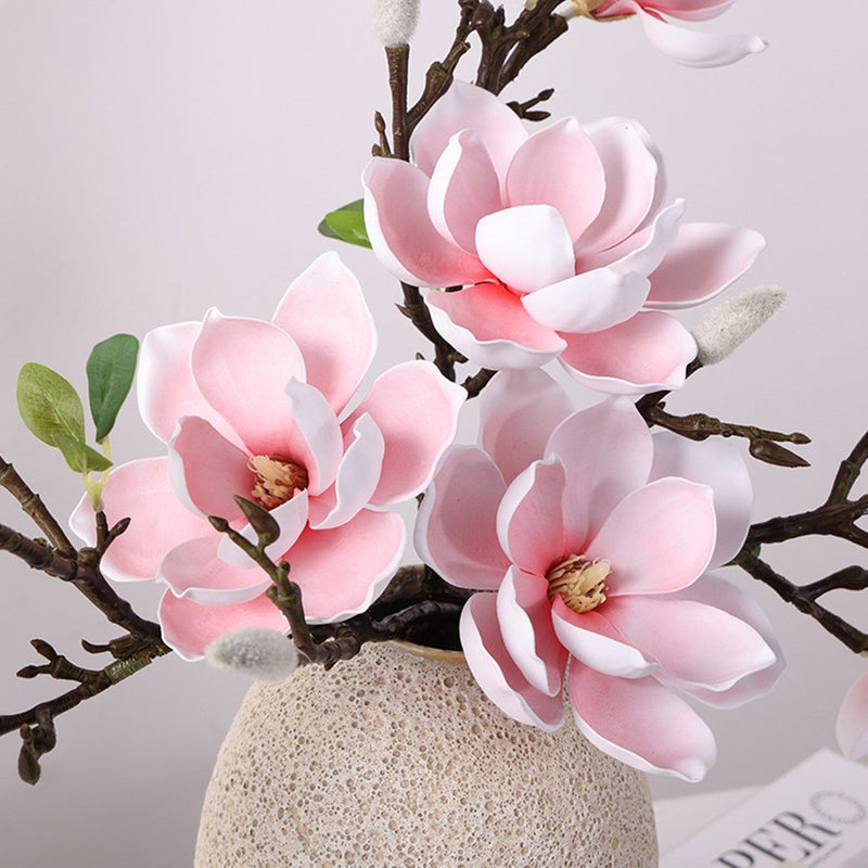 27.5 Inch Artificial Magnolia Spray Stem, Real Touch, Bulk Quantity