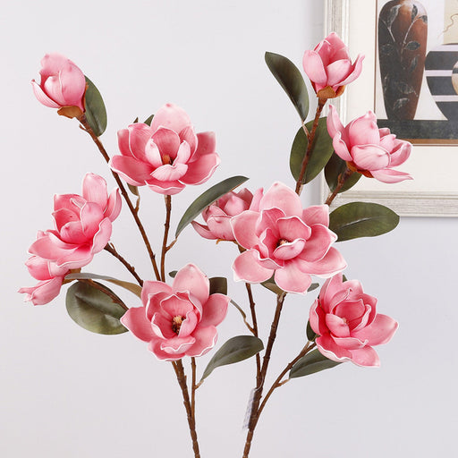 38 Inch Magnolia Branch Stems 10 Pcs Artificial Silk Flowers Bulk Spring Decor