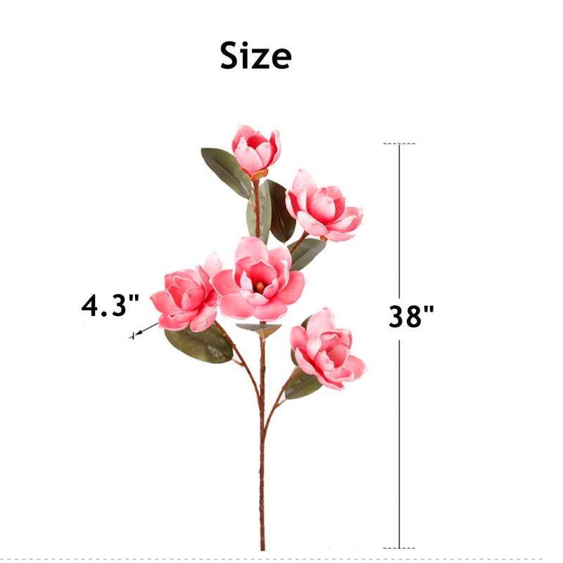 38 Inch Magnolia Branch Stems 10 Pcs Artificial Silk Flowers Bulk Spring Decor