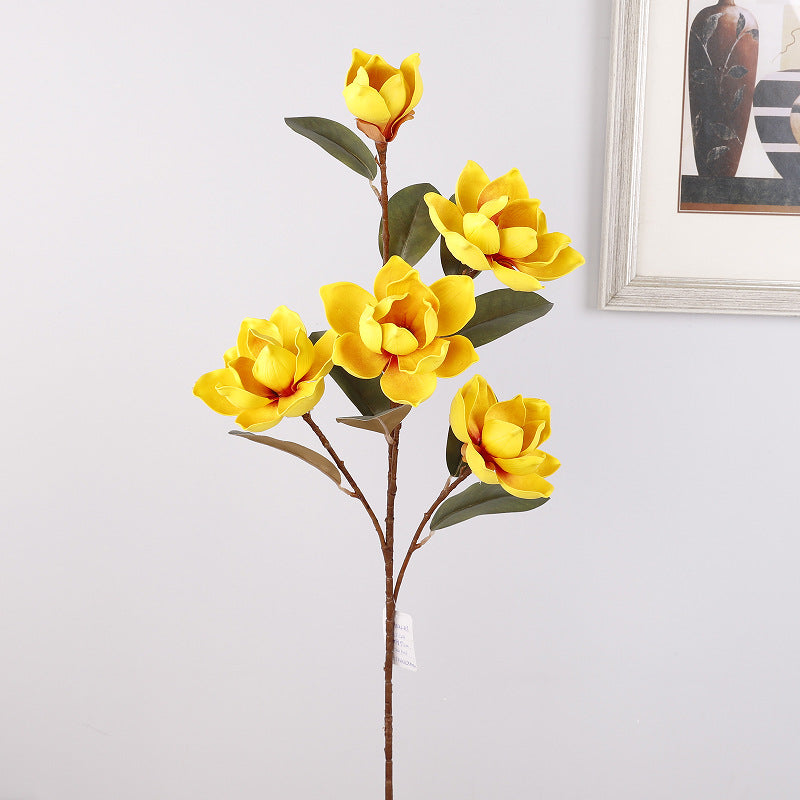 38 Inch Magnolia Branch Stems 10 Pcs Artificial Silk Flowers Bulk Spring Decor