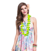 36 Pcs Silk Flower Leis Bulk Pack for Luau Party Summer Beach Pool Supplies