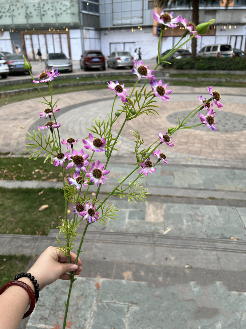 10 Pcs 34 Inch Artificial Silk September Birth Flower Aster Spray Branches Bouquet Long Stems