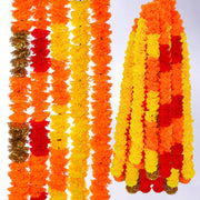 39 Inch Marigold Flower Garland 6 Ft Artificial Silk Autumn Decor for Diwali Floral Arrangements