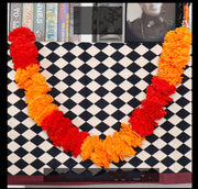 39 Inch Marigold Flower Garland 6 Ft Artificial Silk Autumn Decor for Diwali Floral Arrangements