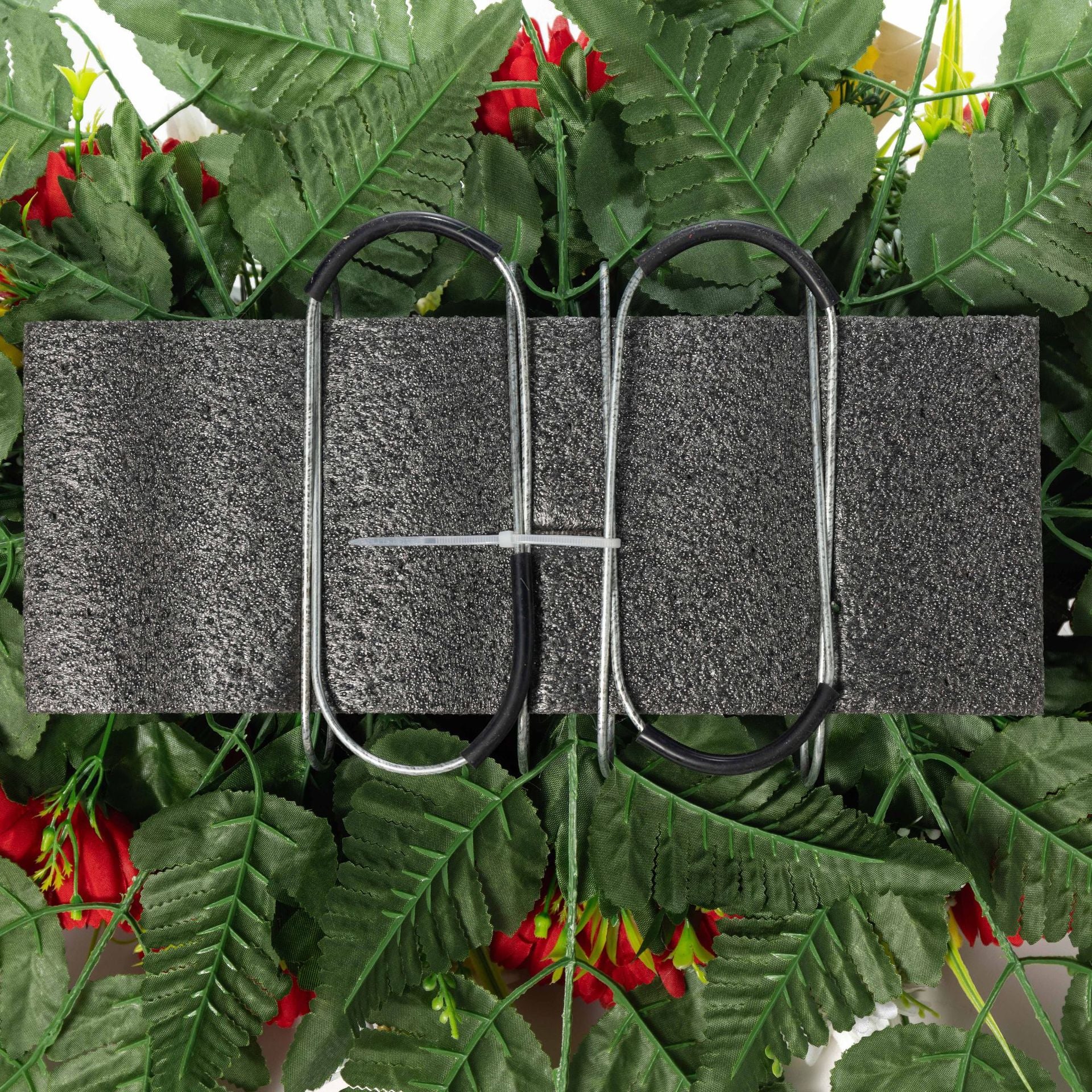 Memorial Artificial Chrysanthemum Grave Bouquet (31.5 Inches) – Tombstone Decoration