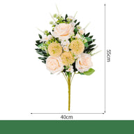 Memorial Daisy & Rose Artificial Grave Bouquet (21.7-Inch) – Tombstone Decoration (Includes Ground Stake)