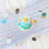 Mermaid Sequin Table Runner - Sparkly Glitter Table Decor for Wedding, Birthday Party, Event Backdrop