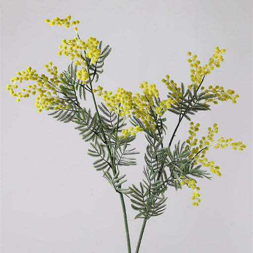 34 Inch Artificial Mimosa Flower Stems Branches Bulk Foliage Long Stems