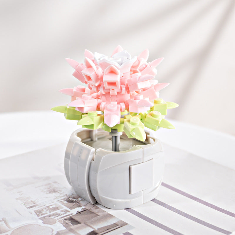 Mini Artificial Flowers Building Blocks Bouquet Set Bulk for Gifts, Multi-Color, Small Size, 10 Pcs