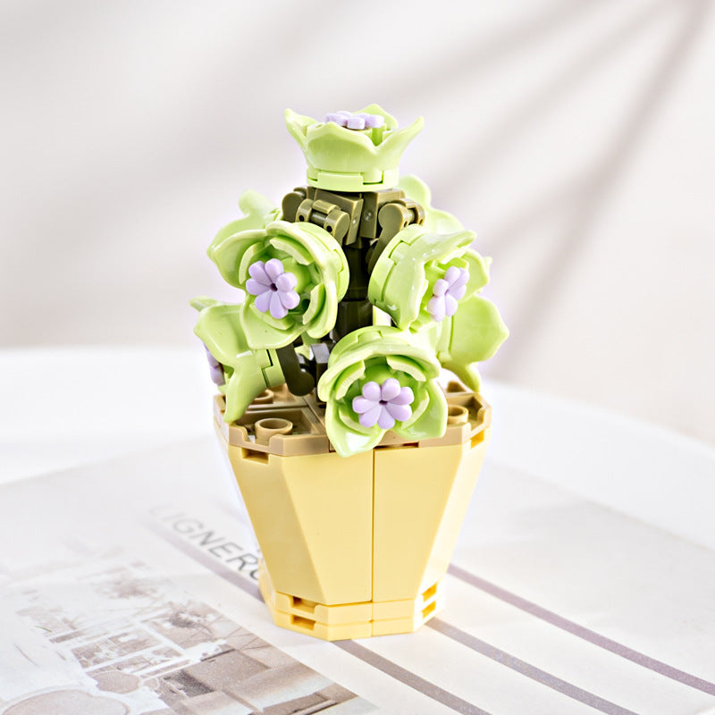 Mini Artificial Flowers Building Blocks Bouquet Set Bulk for Gifts, Multi-Color, Small Size, 10 Pcs
