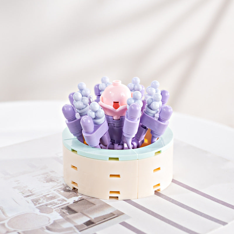 Mini Artificial Flowers Building Blocks Bouquet Set Bulk for Gifts, Multi-Color, Small Size, 10 Pcs