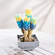 Mini Artificial Flowers Building Blocks Bouquet Set Bulk for Gifts, Multi-Color, Small Size, 10 Pcs