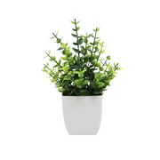 Mini Artificial Potted Eucalyptus Plants, 6 Pcs, Small Indoor Faux Greenery for Home Office Farmhouse Bathroom Decor
