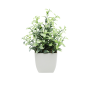 Mini Artificial Potted Eucalyptus Plants, 6 Pcs, Small Indoor Faux Greenery for Home Office Farmhouse Bathroom Decor