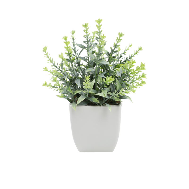 Mini Artificial Potted Eucalyptus Plants, 6 Pcs, Small Indoor Faux Greenery for Home Office Farmhouse Bathroom Decor
