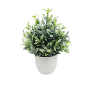 Mini Artificial Potted Eucalyptus Plants, 6 Pcs, Small Indoor Faux Greenery for Home Office Farmhouse Bathroom Decor