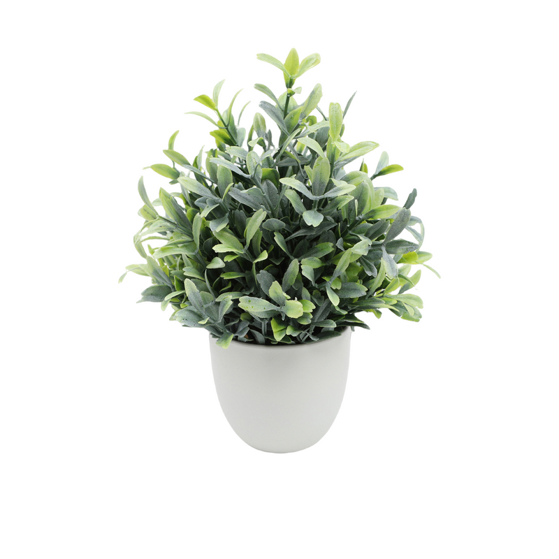 Mini Artificial Potted Eucalyptus Plants, 6 Pcs, Small Indoor Faux Greenery for Home Office Farmhouse Bathroom Decor