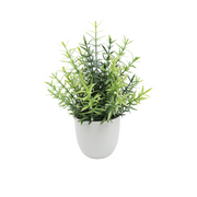 Mini Artificial Potted Eucalyptus Plants, 6 Pcs, Small Indoor Faux Greenery for Home Office Farmhouse Bathroom Decor