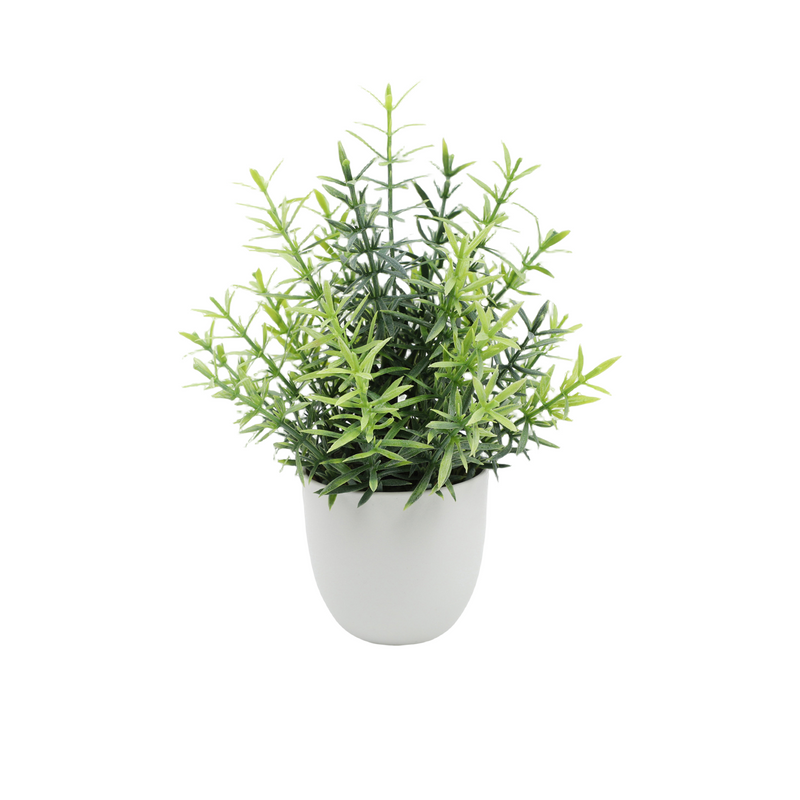 Mini Artificial Potted Eucalyptus Plants, 6 Pcs, Small Indoor Faux Greenery for Home Office Farmhouse Bathroom Decor