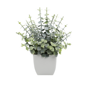 Mini Artificial Potted Eucalyptus Plants, 6 Pcs, Small Indoor Faux Greenery for Home Office Farmhouse Bathroom Decor
