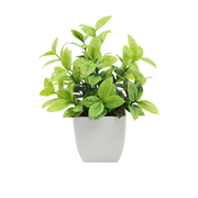 Mini Artificial Potted Eucalyptus Plants, 6 Pcs, Small Indoor Faux Greenery for Home Office Farmhouse Bathroom Decor
